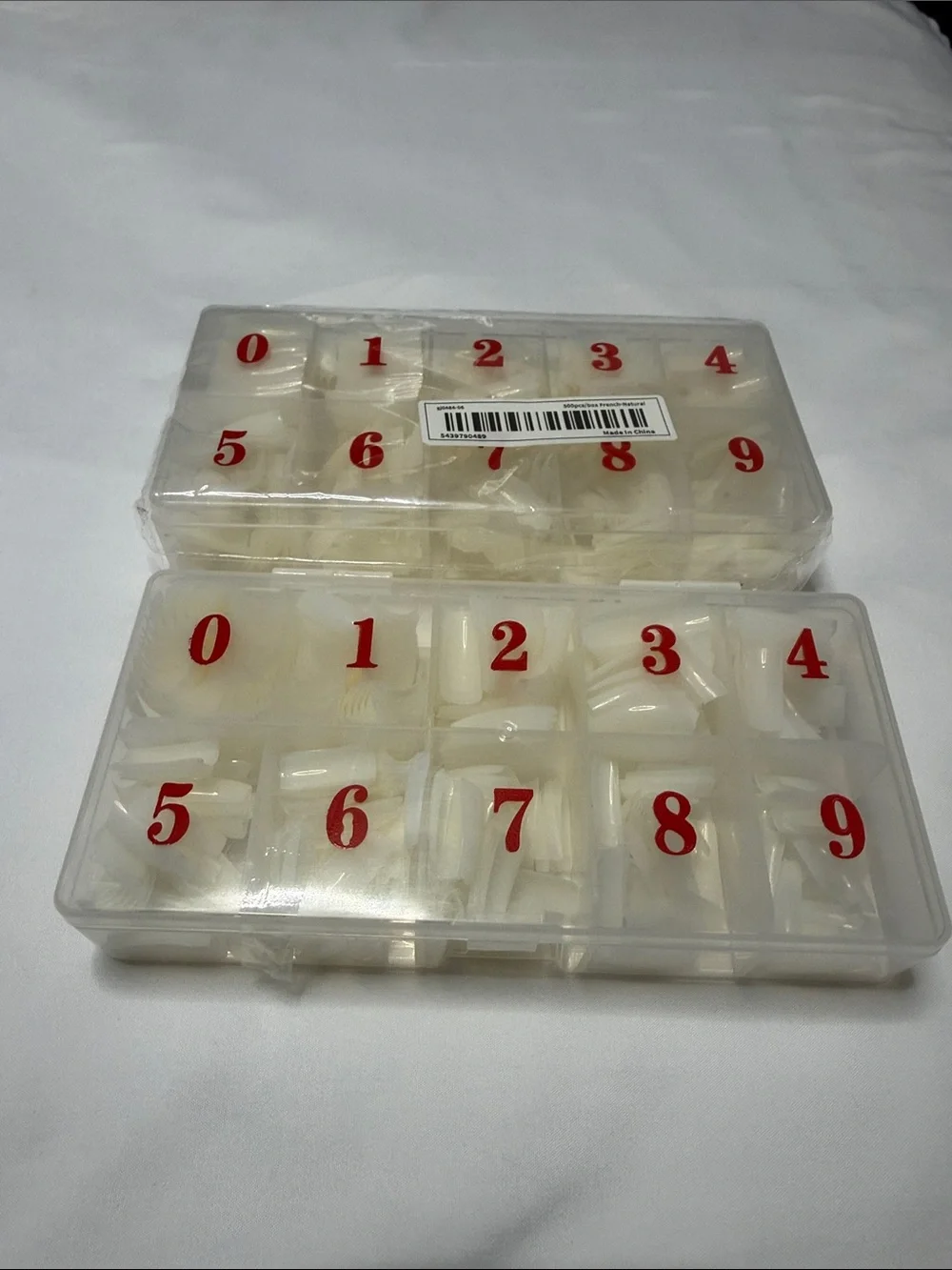 Set of 2Unbranded White Nail Tip Kit - Professional False Nails with Storage Box